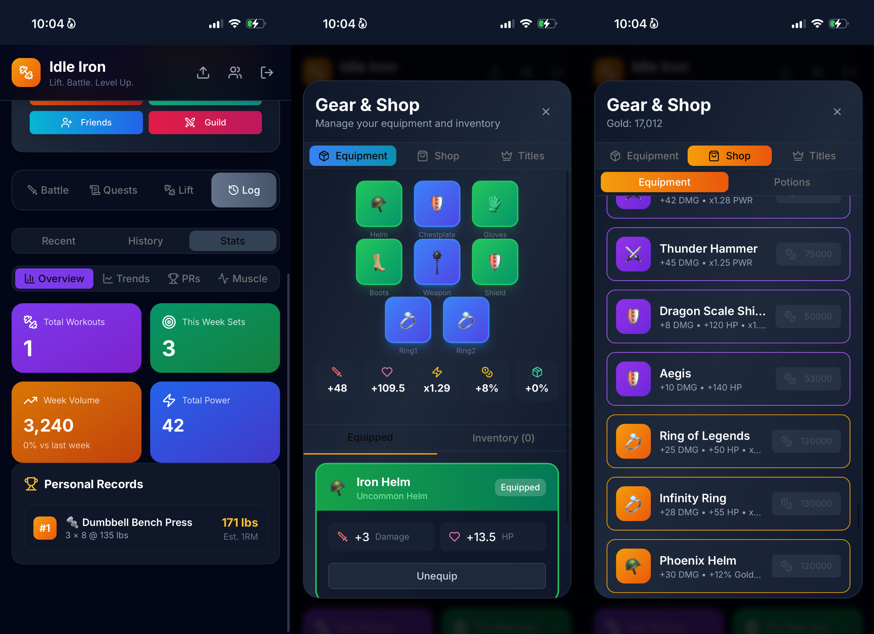 Idle Iron - Screenshot 2 showing product features and functionality