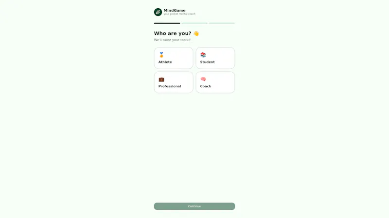 MindGame — Your pocket mental coach screenshot 1