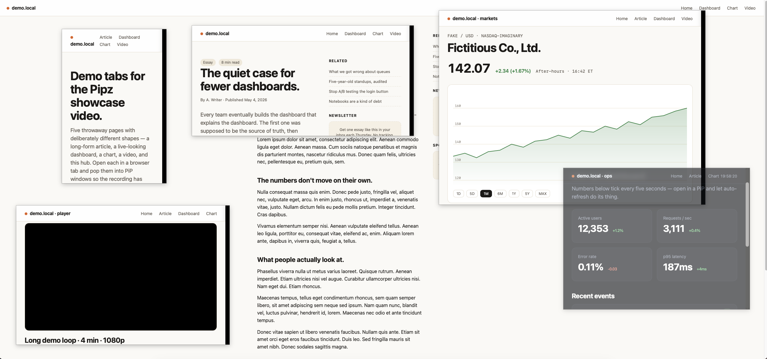PipZ: multi-PiP app for macOS gallery image