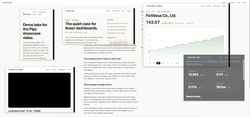 PipZ: multi-PiP app for macOS screenshot 2