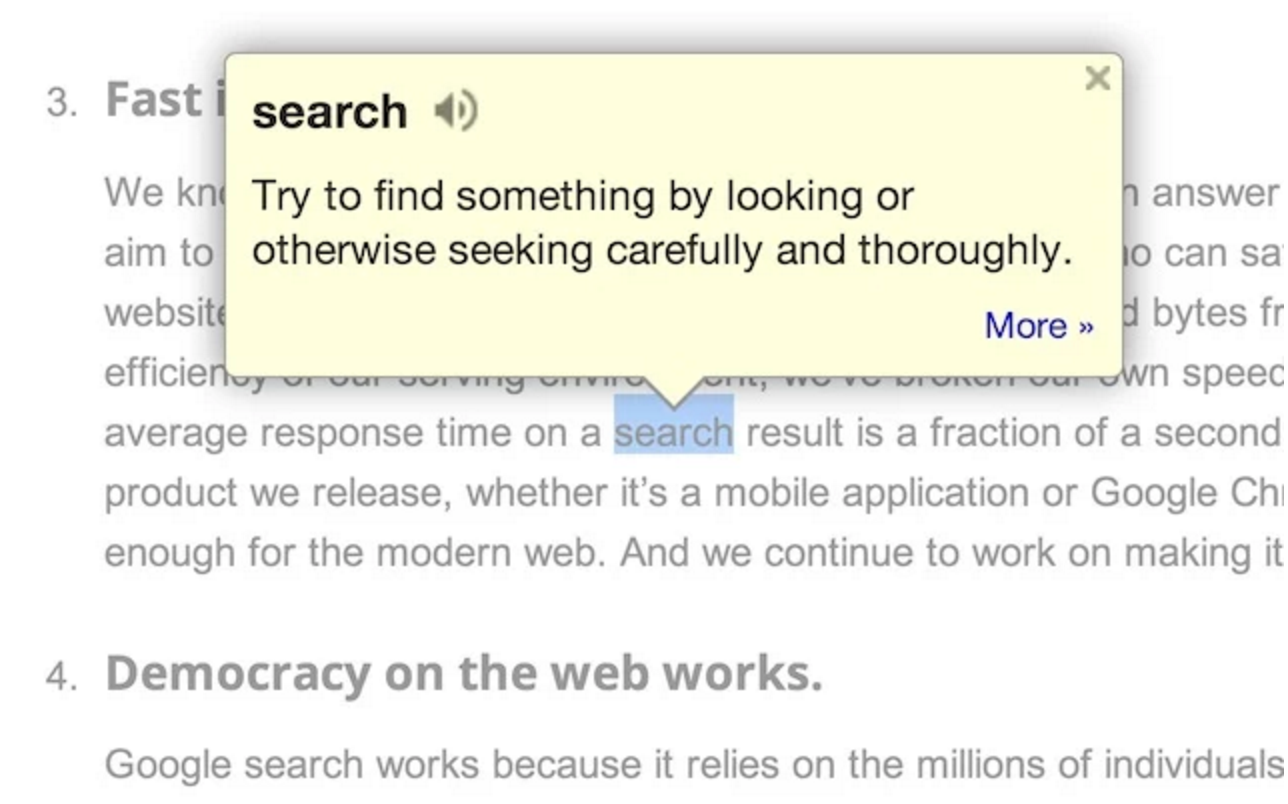 Google Dictionary gallery image