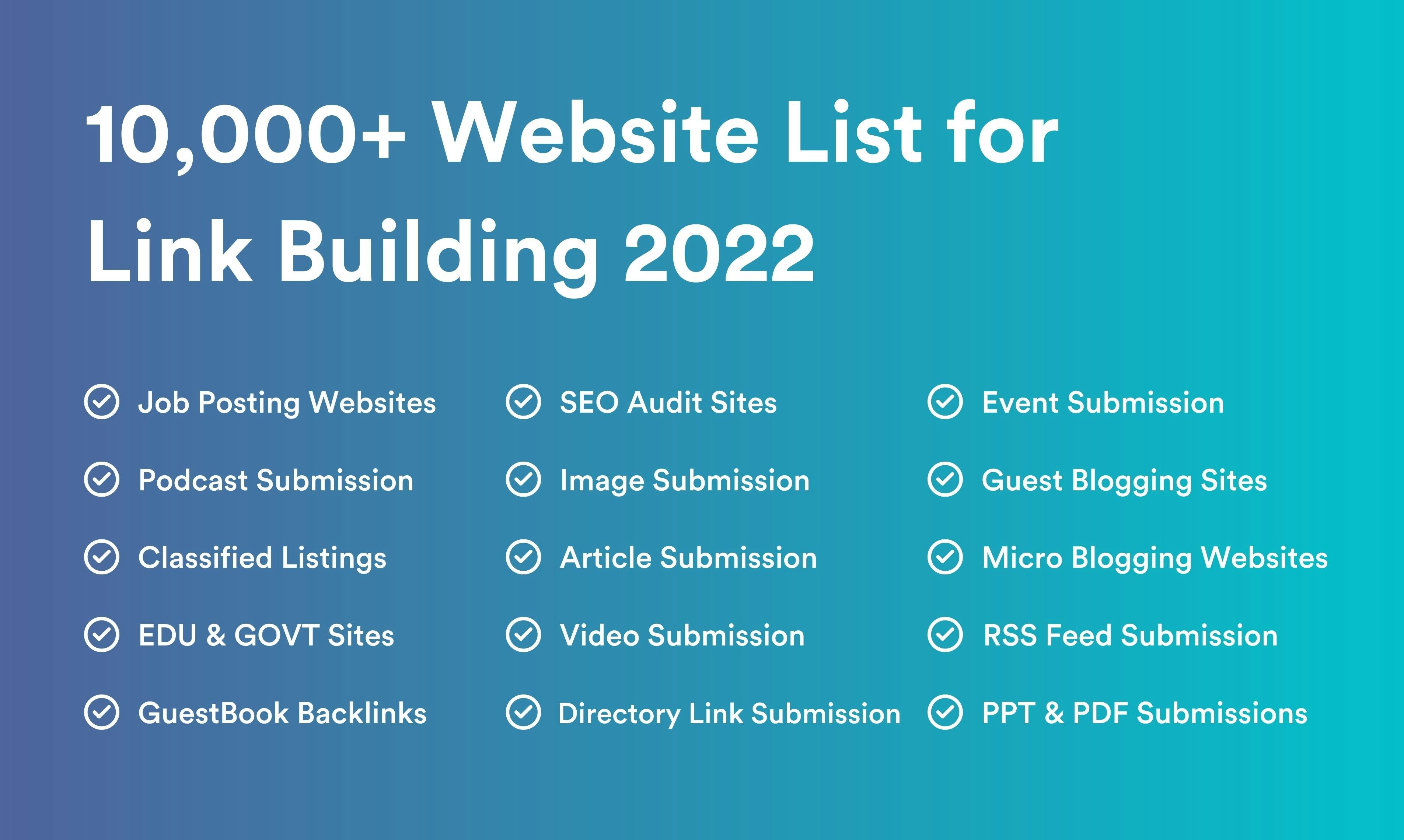 Paquete de enlaces de retroceso - Lista de sitios web de 10,000 para la construcción de enlaces 2022 media 1