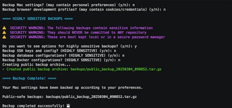 Mac Development Setup CLI gallery image