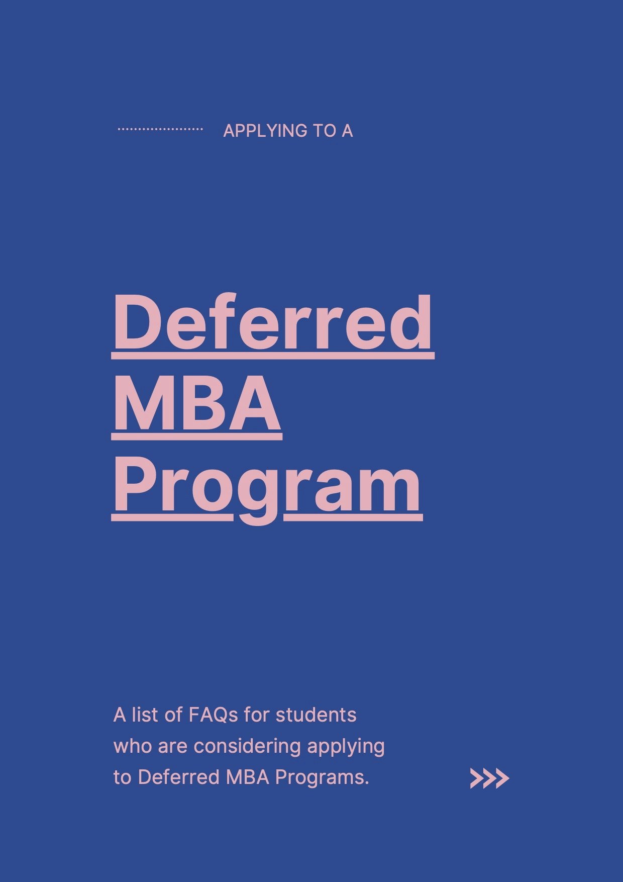 Deferred MBA Guidebook gallery image