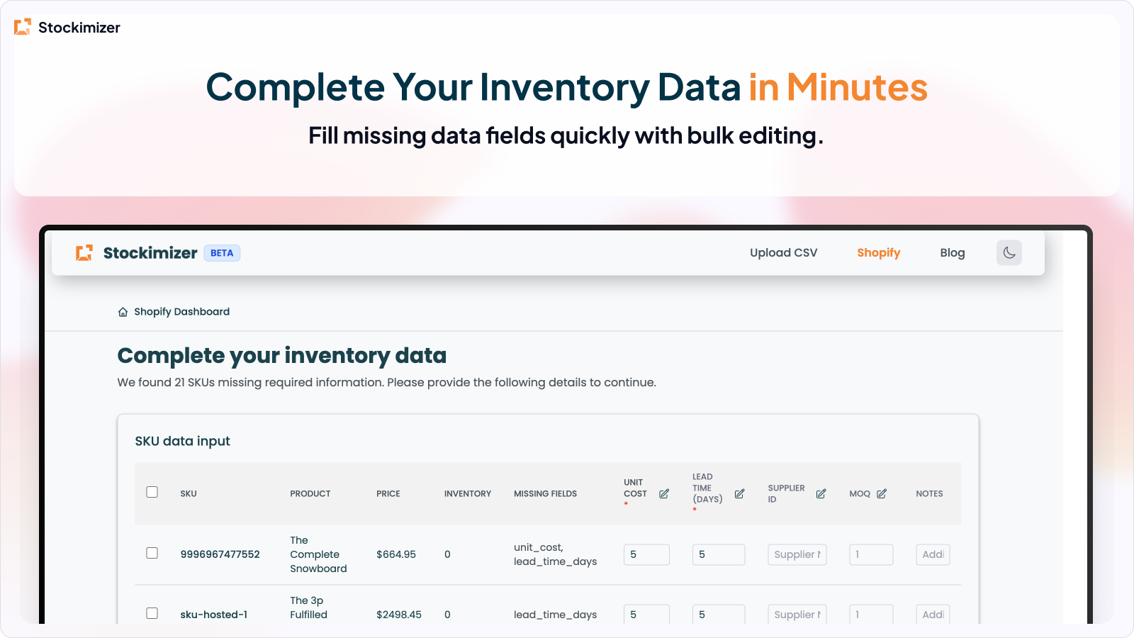 Stockimizer gallery image