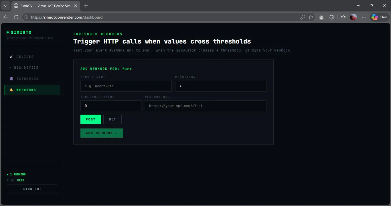 SimIoTx — Virtual IoT Device Simulator のプロダクトバナー