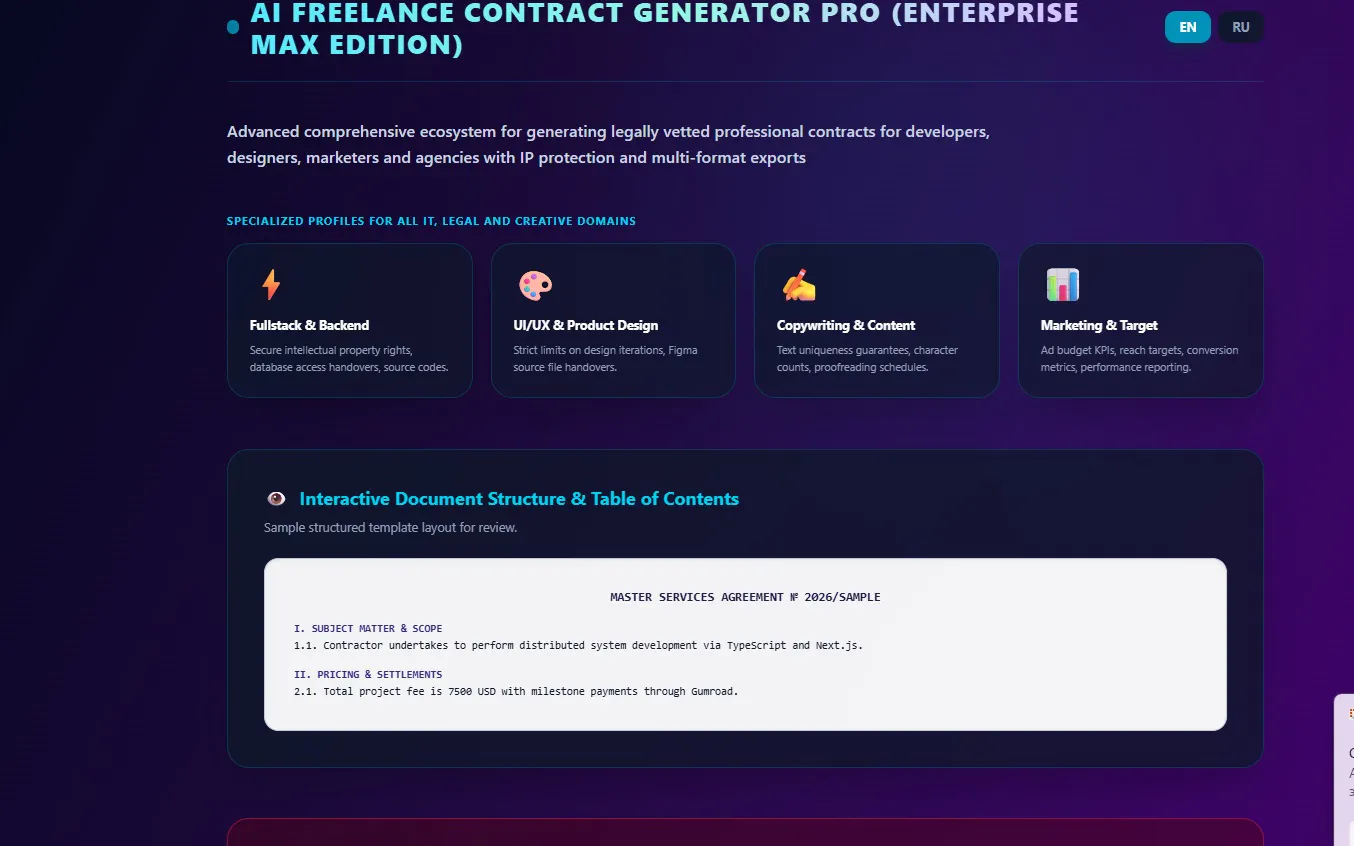 AI Freelance Contract Generator gallery image