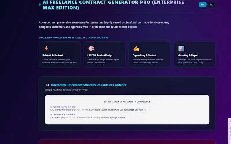 AI Freelance Contract Generator screenshot 1