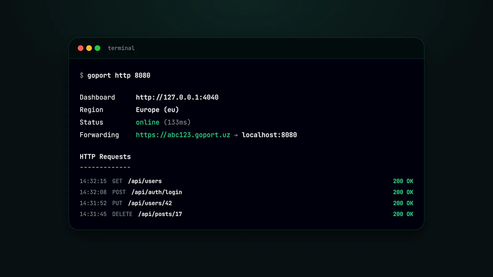 GoPort screenshot 2