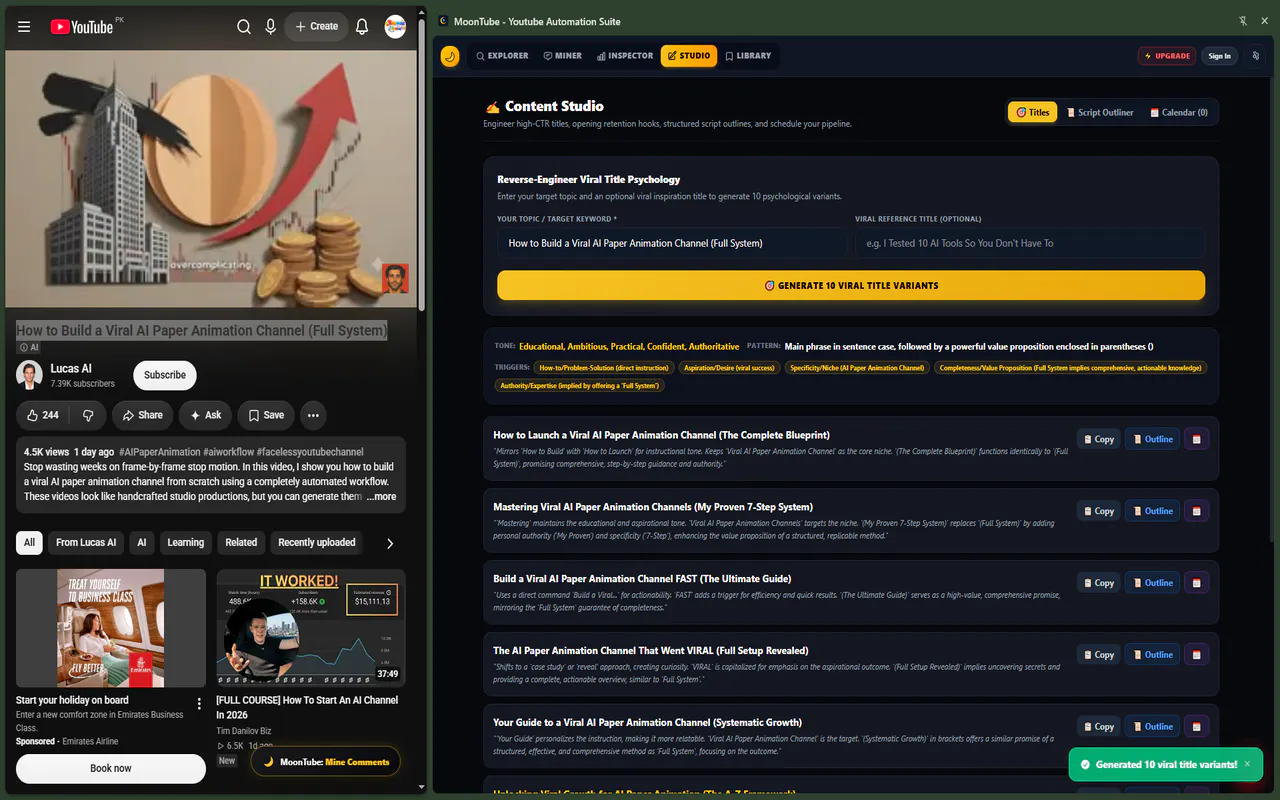 MoonTube - Youtube Automation Suite gallery image