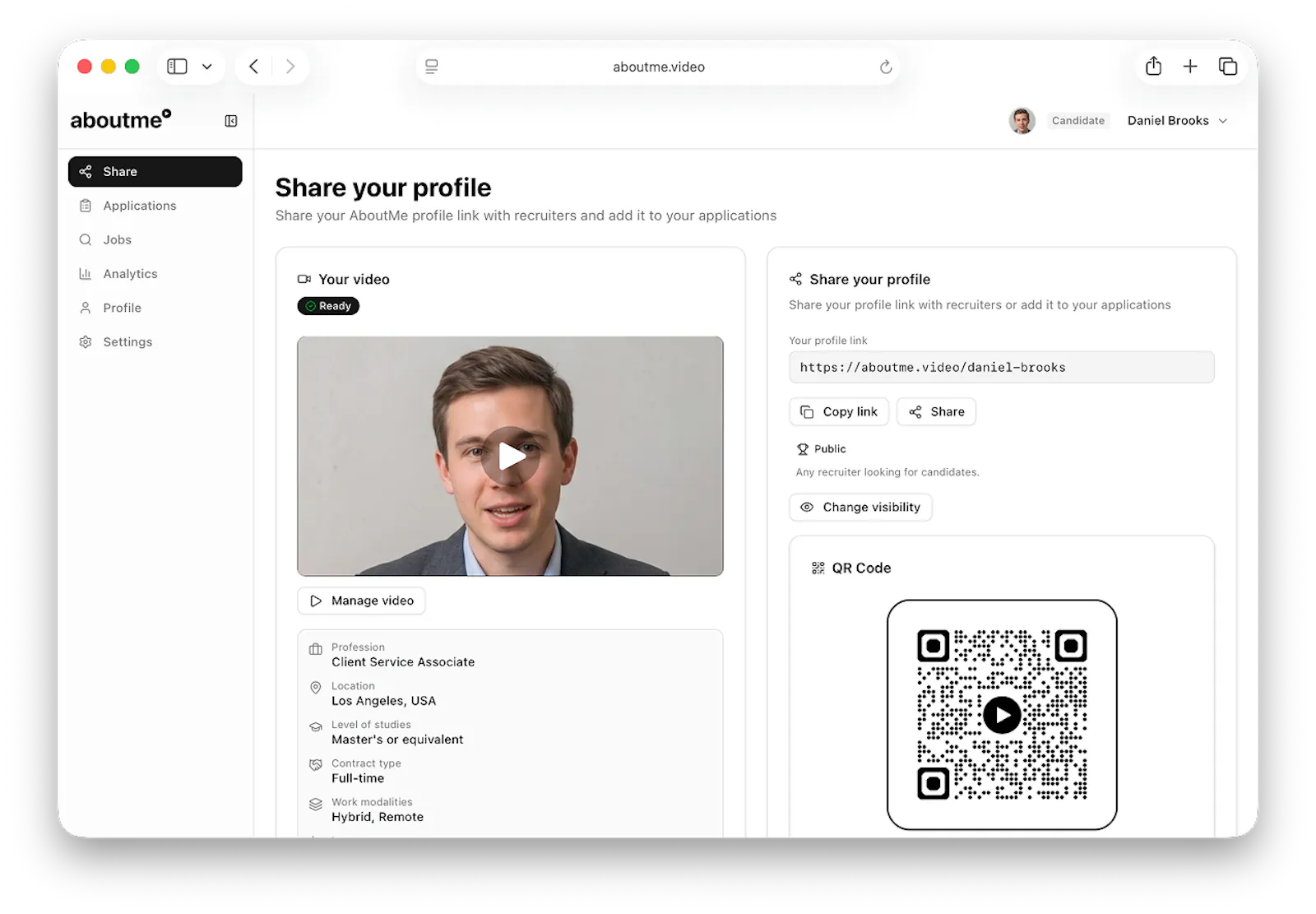 AboutMe.video screenshot 3