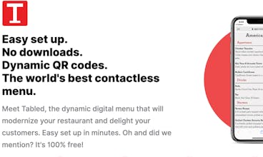 Tabled - Contactless Menus gallery image