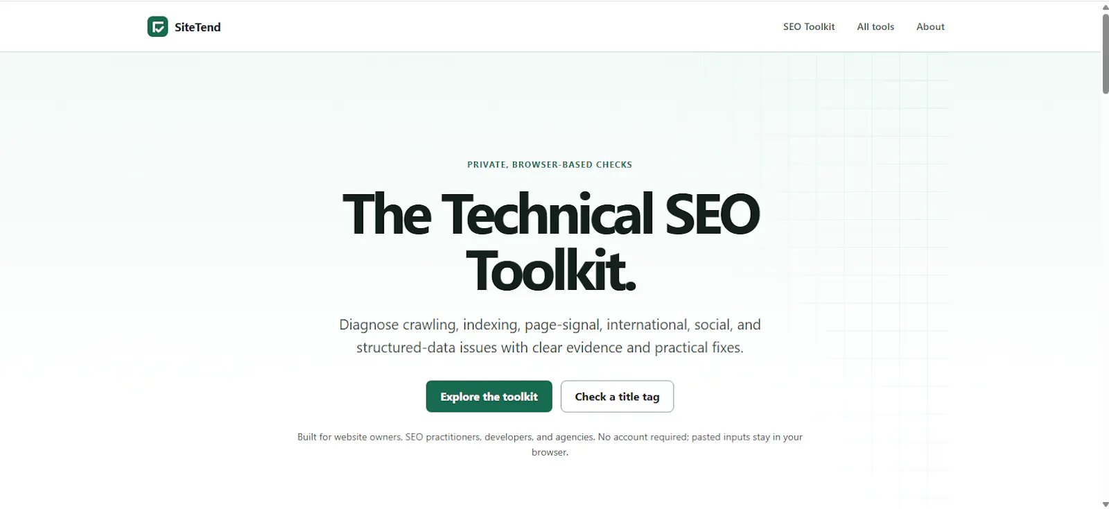 SiteTend screenshot 1