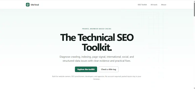 SiteTend screenshot 1