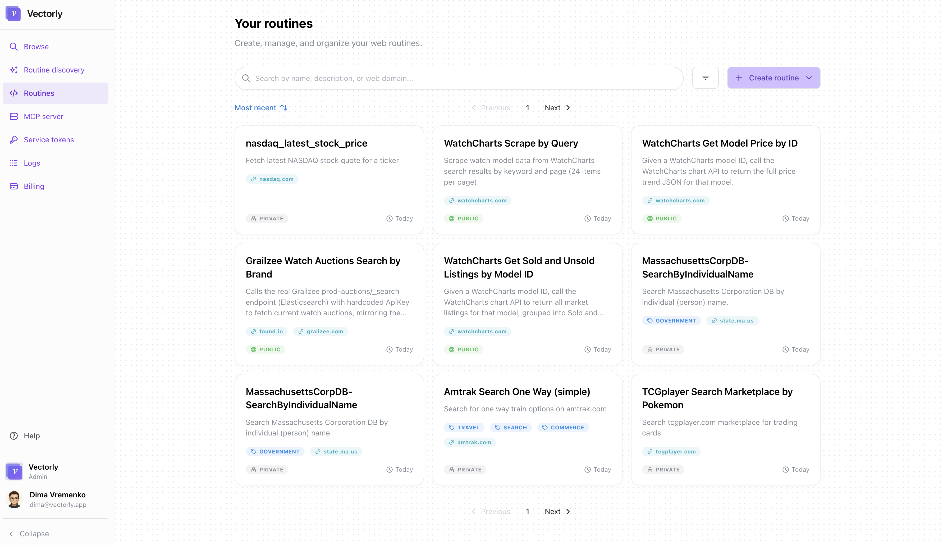 Vectorly: Turn websites into APIs gallery image