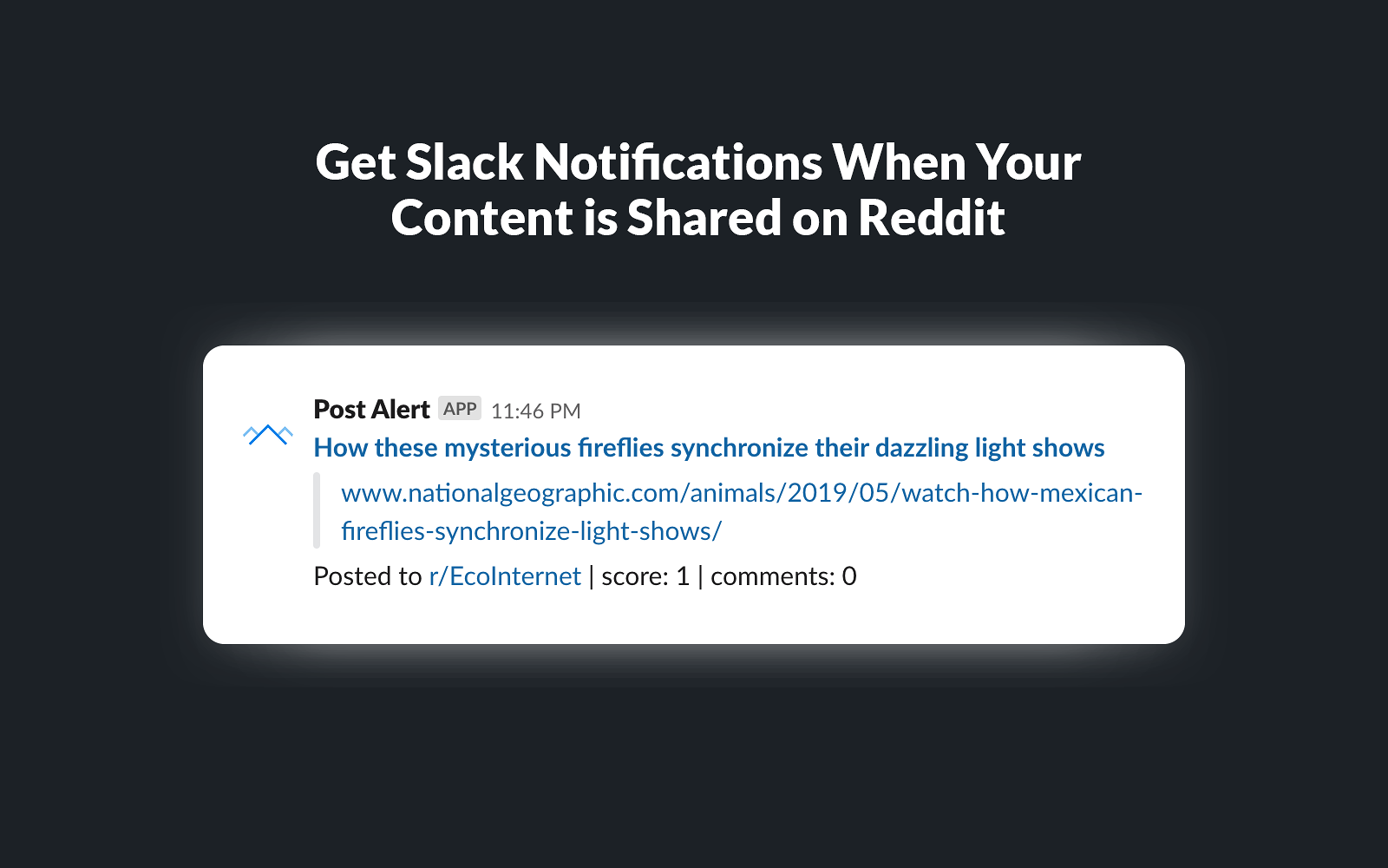 Reddit Post Alert Slack App gallery image