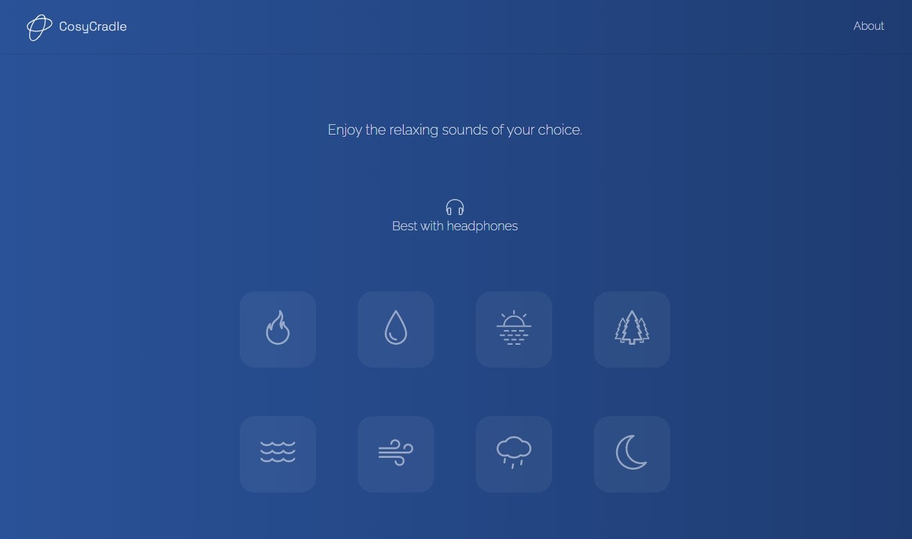 Mídia 1 de Cosycradle - Aproveite os sons relaxantes de sua escolha