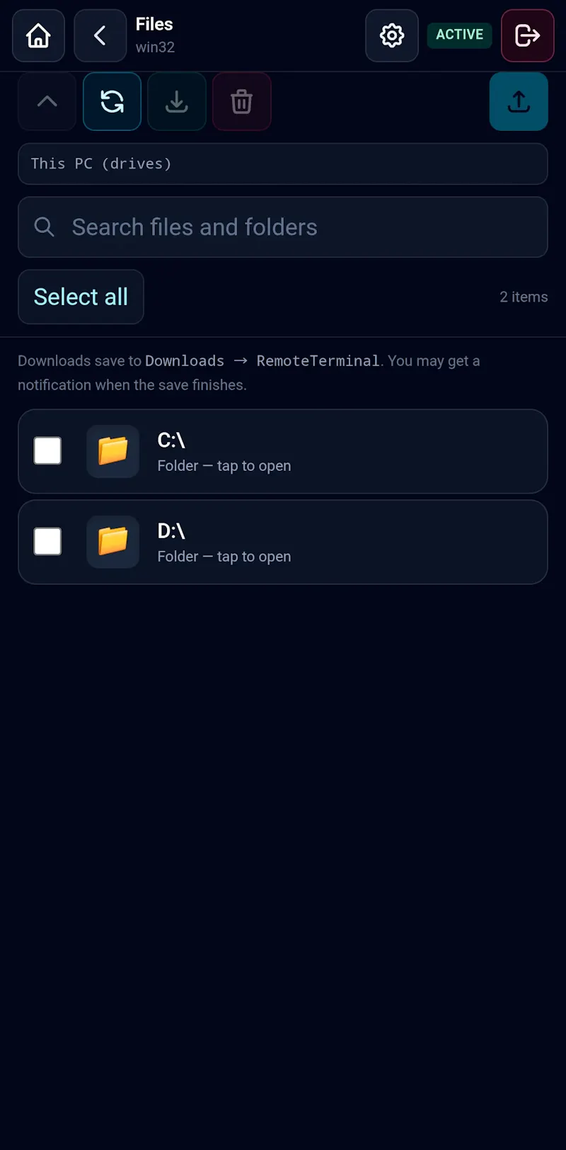 Remote Terminal screenshot 7