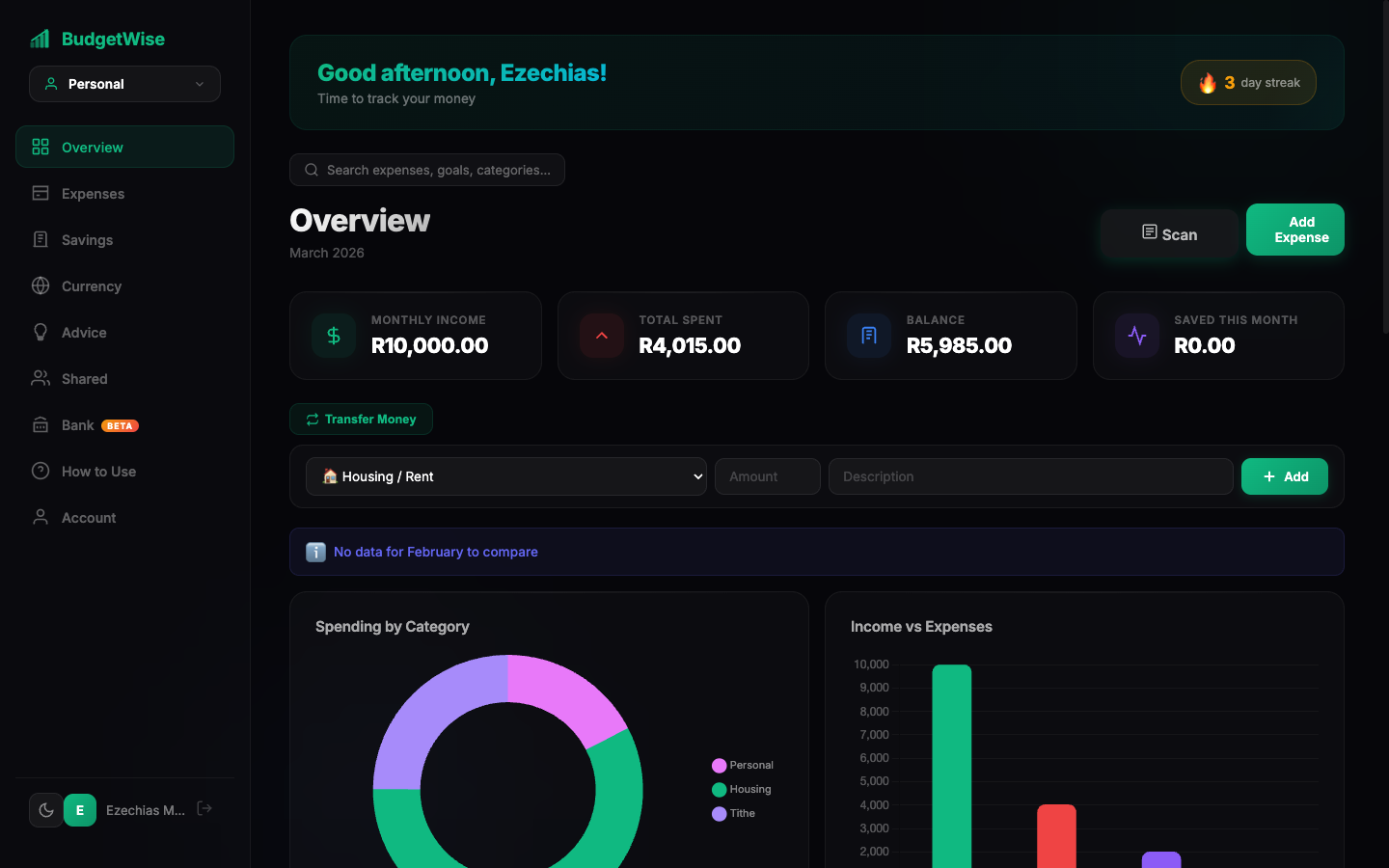 BudgetWise gallery image