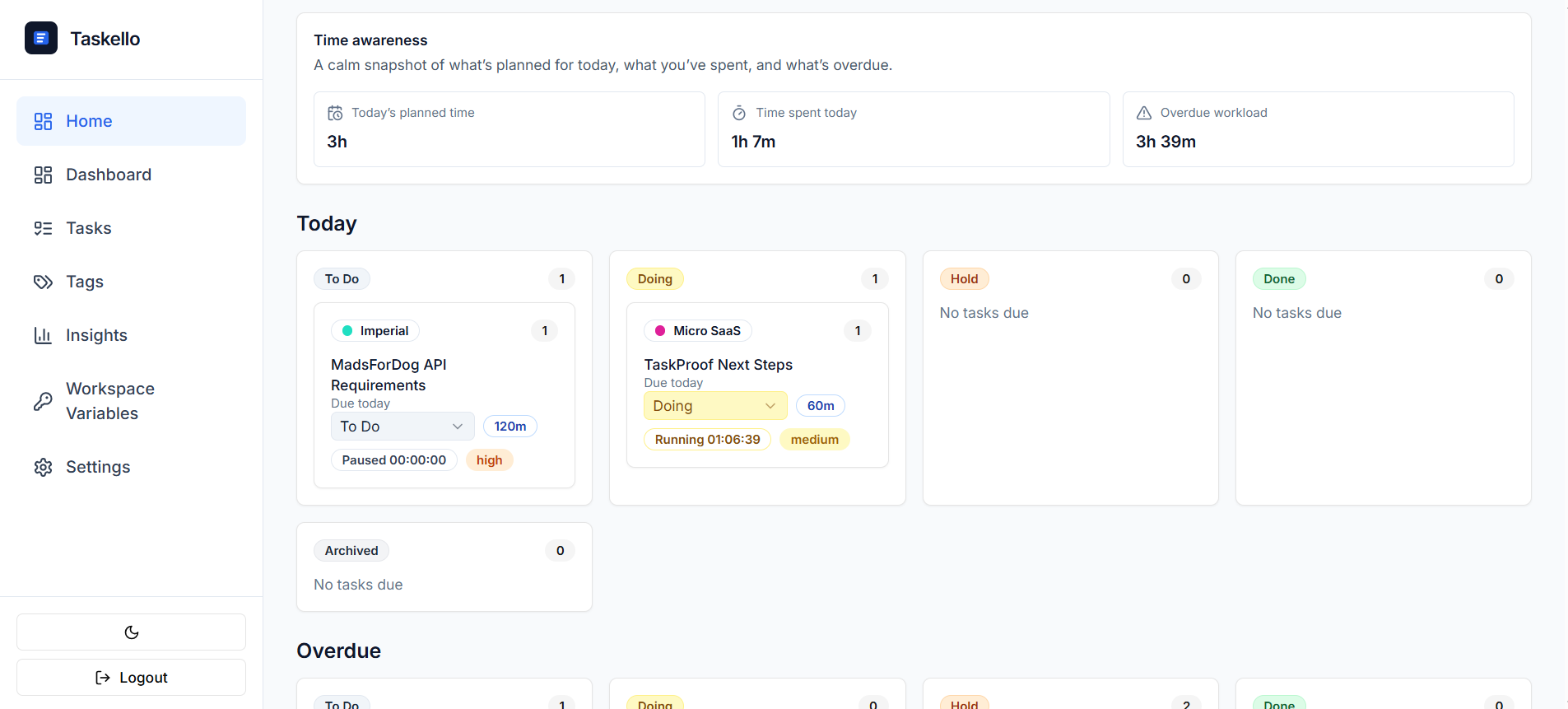 Taskello - Screenshot 2 showing product features and functionality