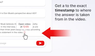 Convenient video timestamp links provided, enabling users to quickly reference specific moments in YouTube videos