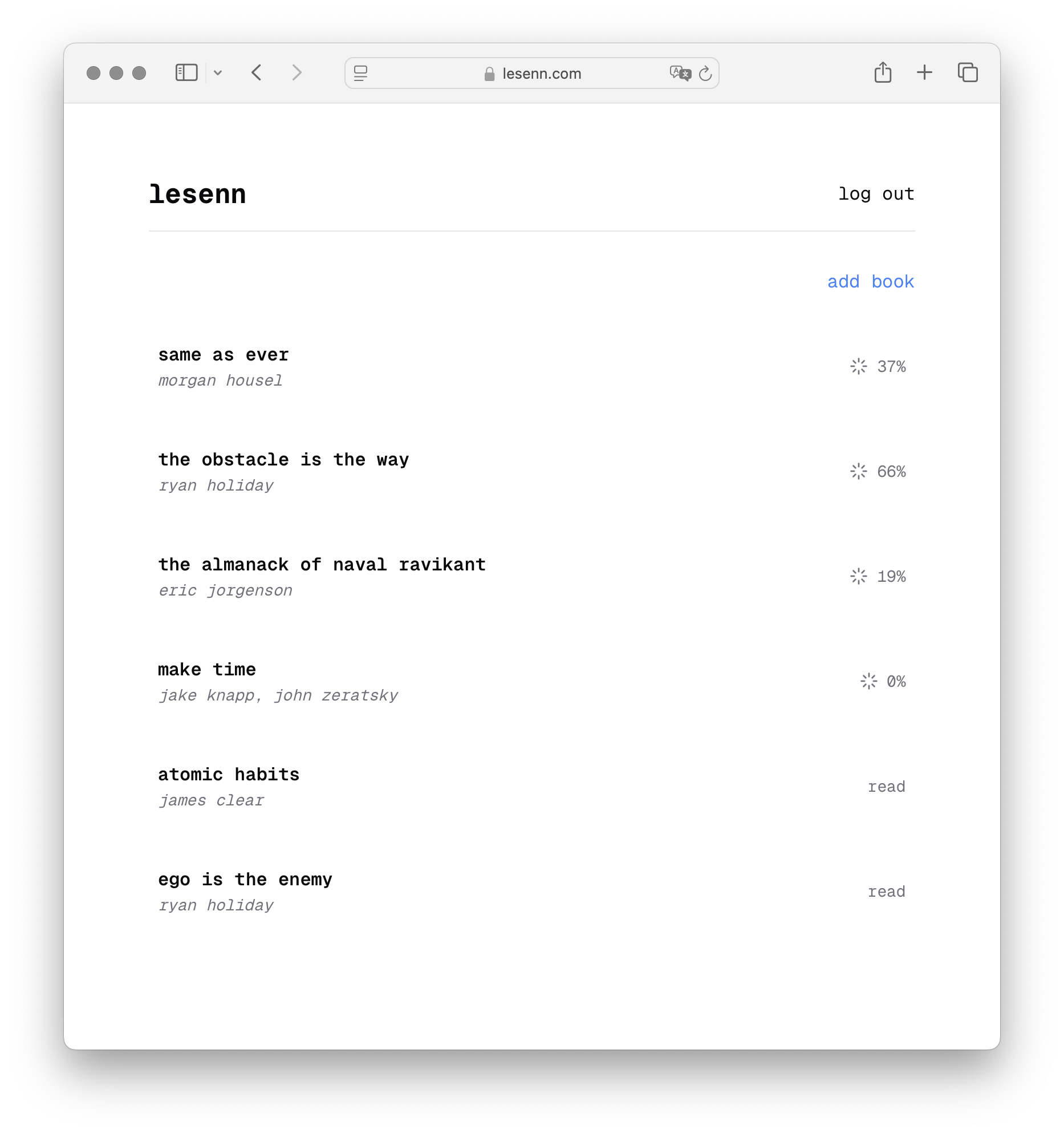 Lesenn - Minimal Kitap İzleme medya 3