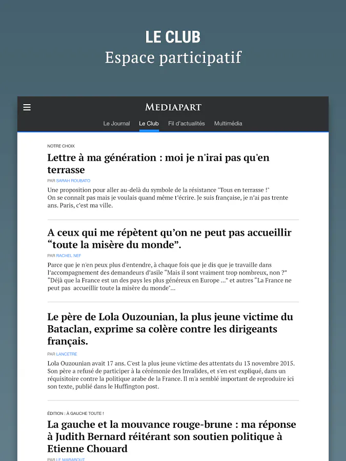 New Mediapart app gallery image
