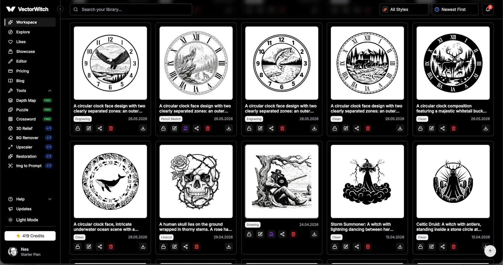 Vector Witch SVG Generator screenshot 2