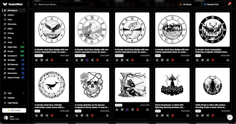 Vector Witch SVG Generator screenshot 2
