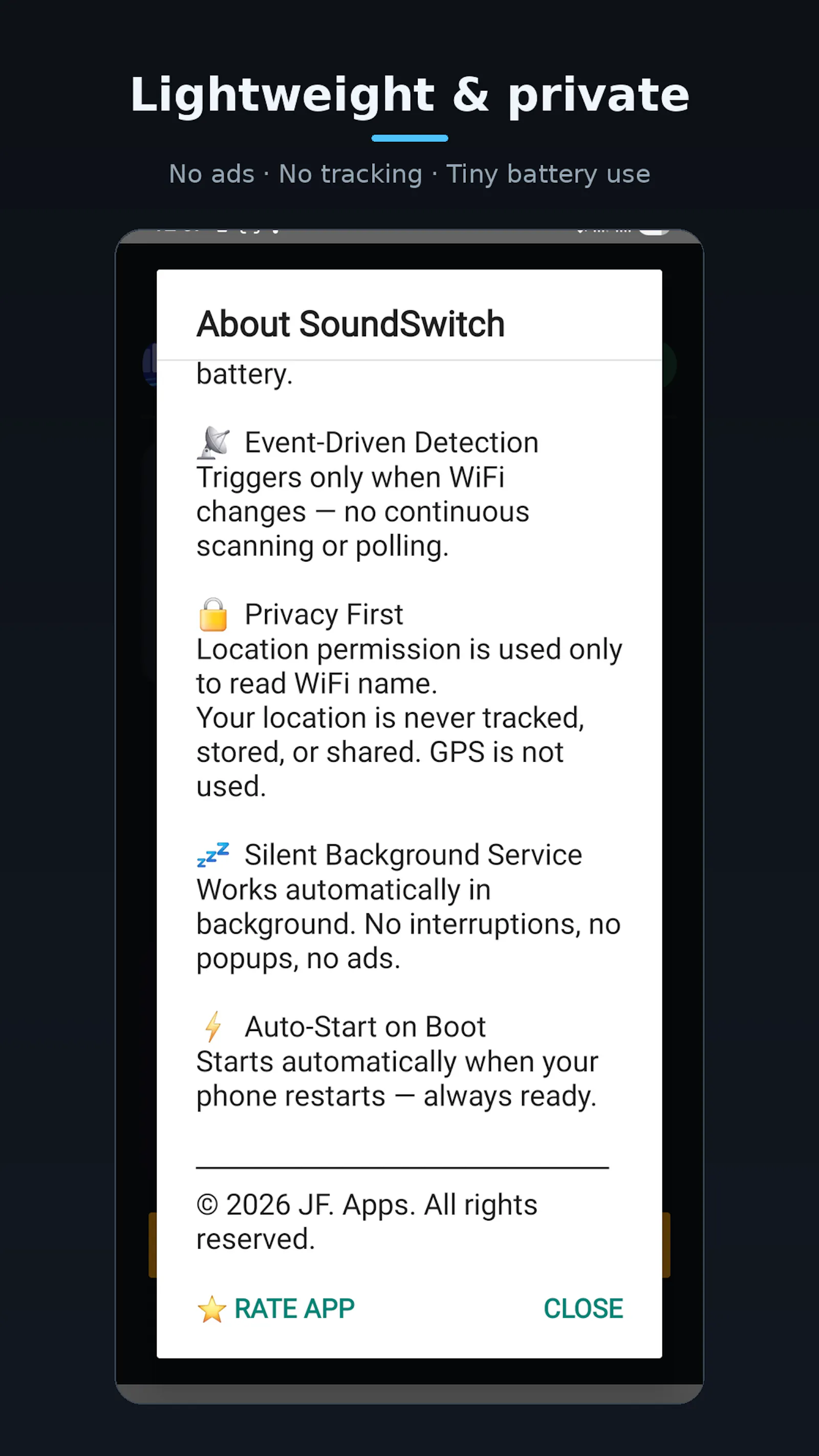 SoundSwitch: WiFi Auto Volume screenshot 5
