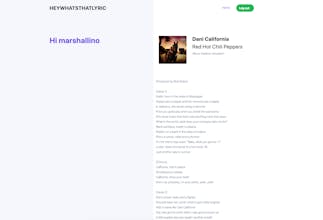 HeyWhatsThatLyric for Spotify gallery image