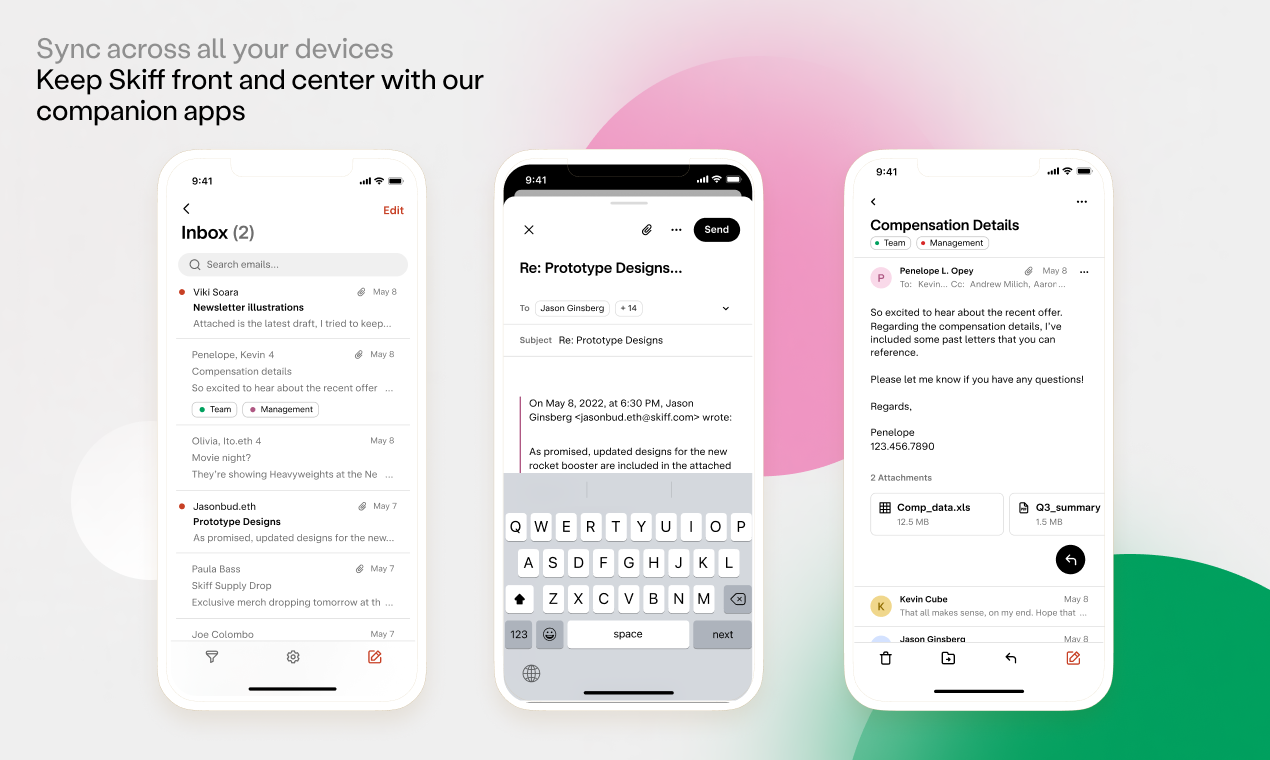 Skiff -Mail - Private, von End-to-End verschlüsselte Open-Source-Mail Medien 3