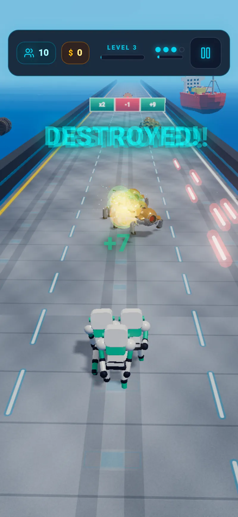 NeonBot Rush: Crowd Runner 3D screenshot 6