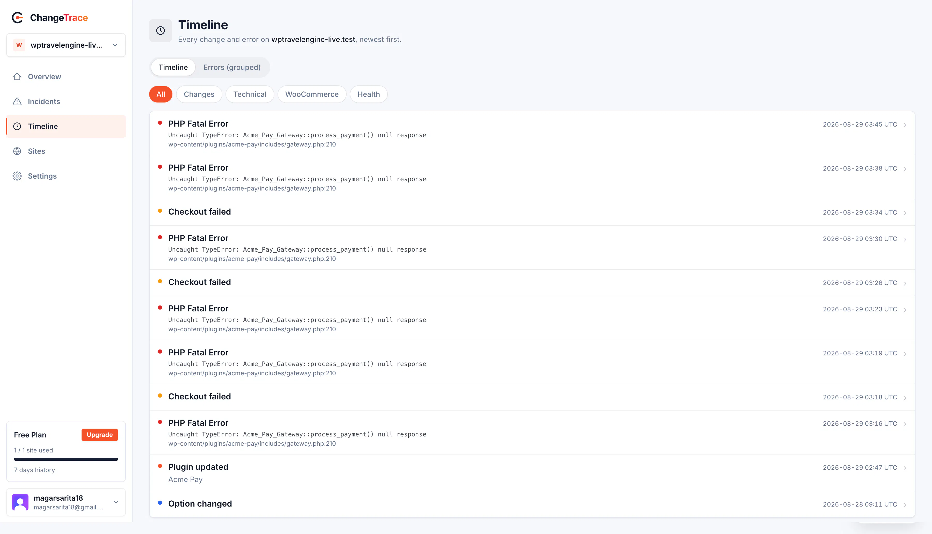 ChangeTrace gallery image