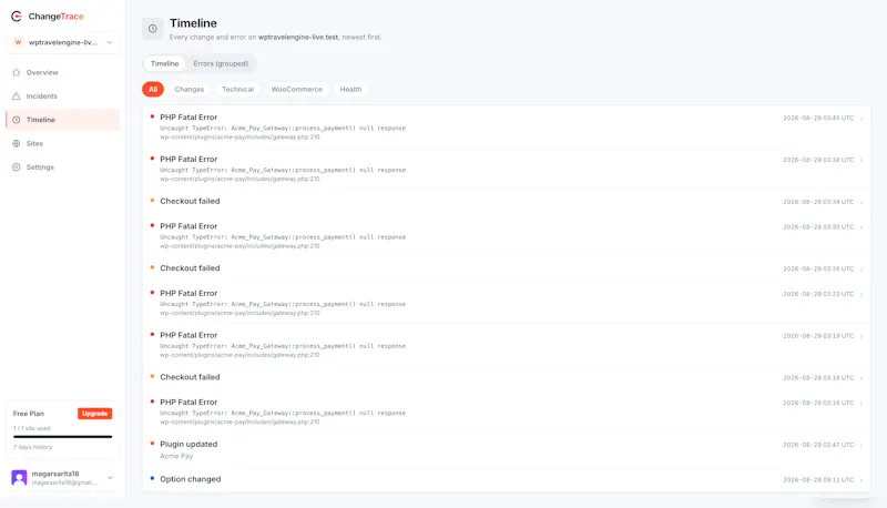 ChangeTrace screenshot 4