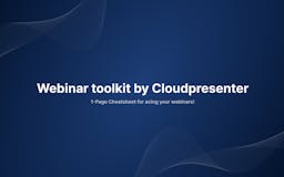 Webinar Toolkit by Cloudpresenter media 1