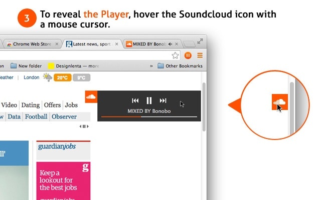 SoundCloud Button Chrome Extension gallery image