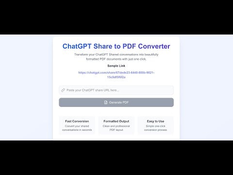 ChatGPT Share To PDF Converter gallery image