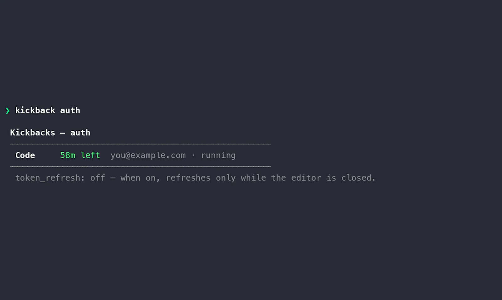 Kickbacks CLI screenshot 7