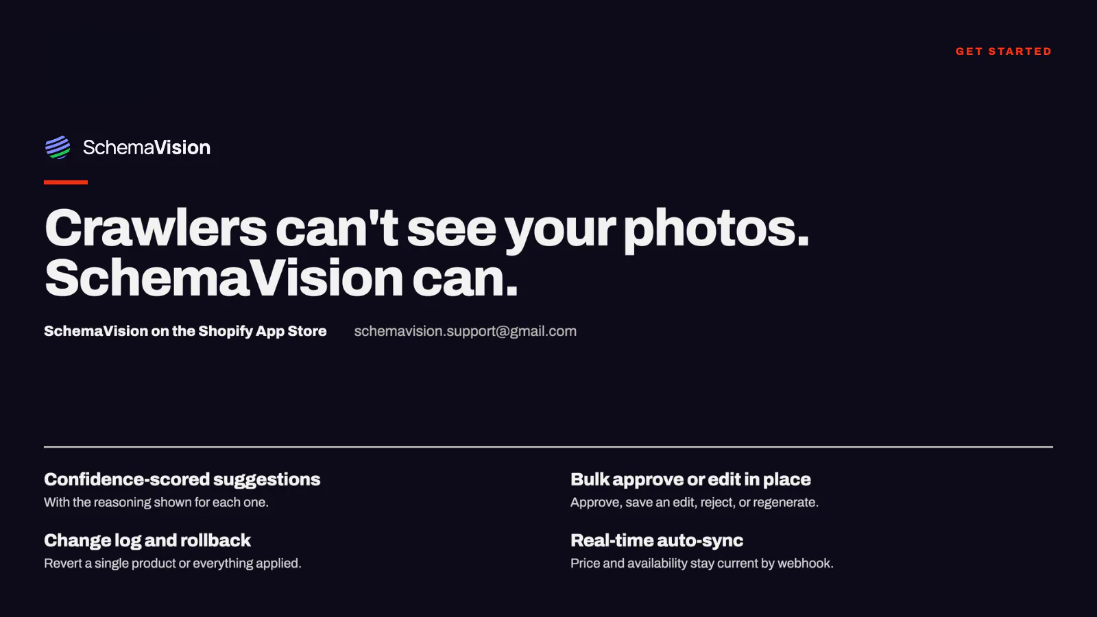 SchemaVision: AI search data in Shopify gallery image