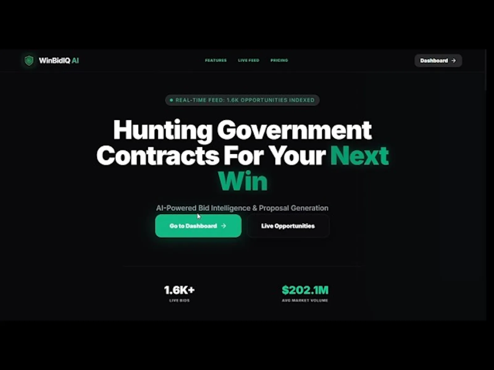 WinBidIQ screenshot 1 (video preview)