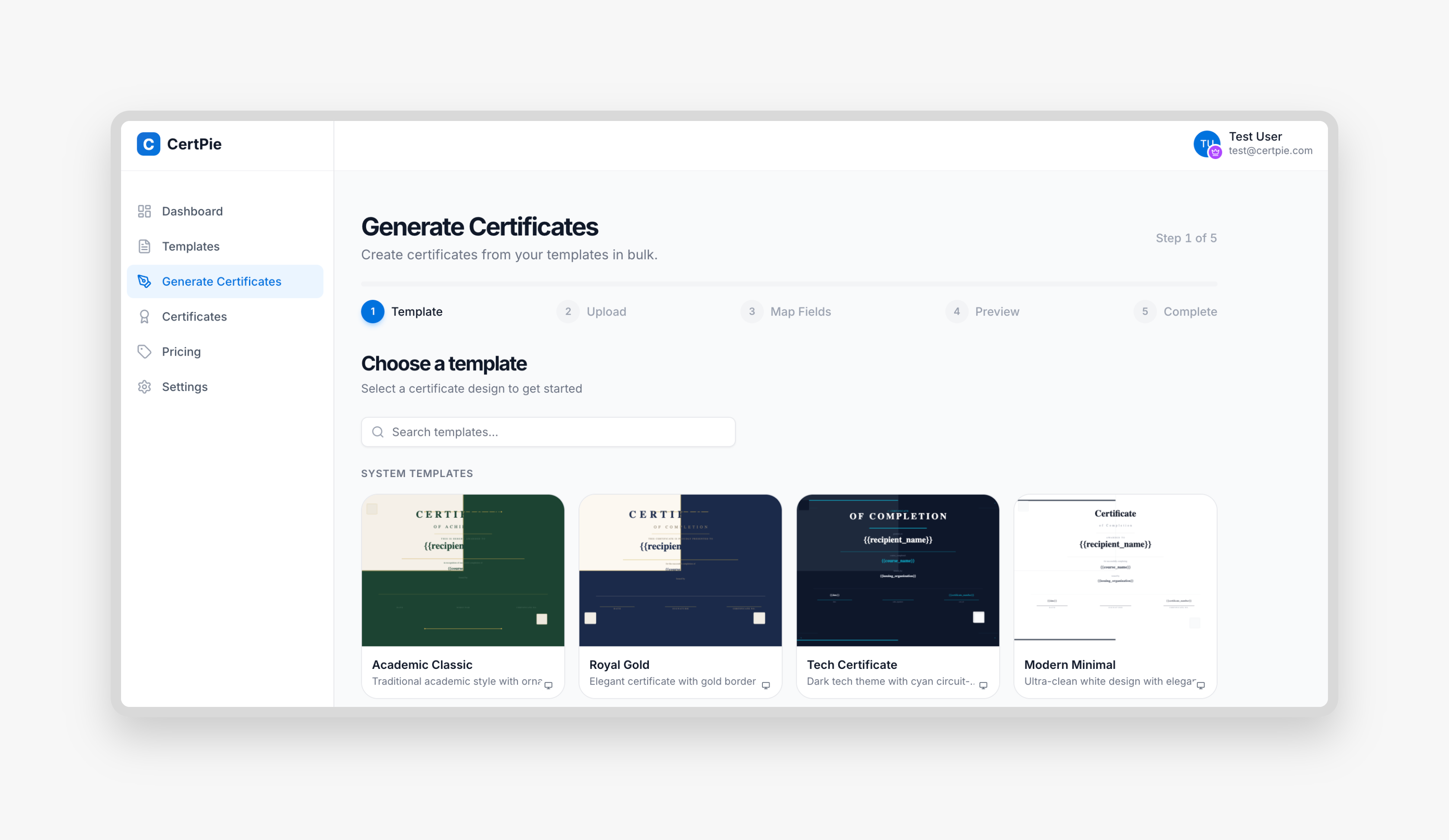 CertPie gallery image