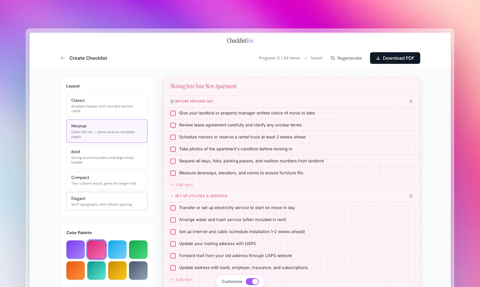 ChecklistFox screenshot 5