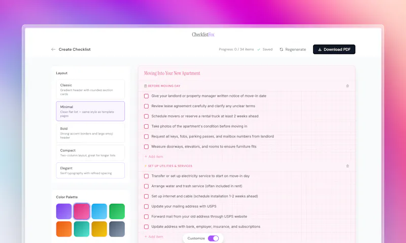ChecklistFox screenshot 5