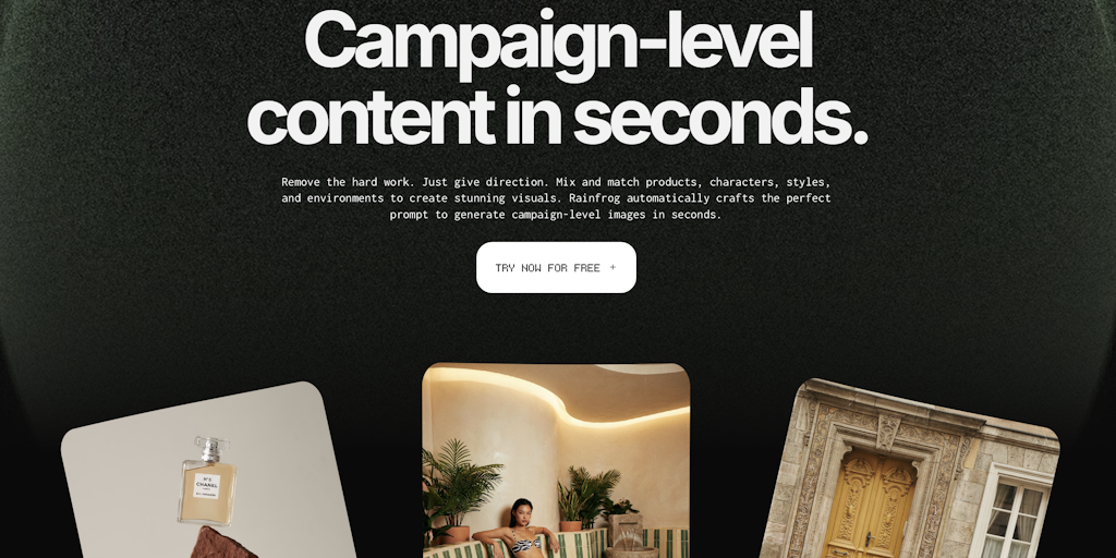 Rainfrog: Mix, match, and create stunning consistent campaign visuals | Product Hunt