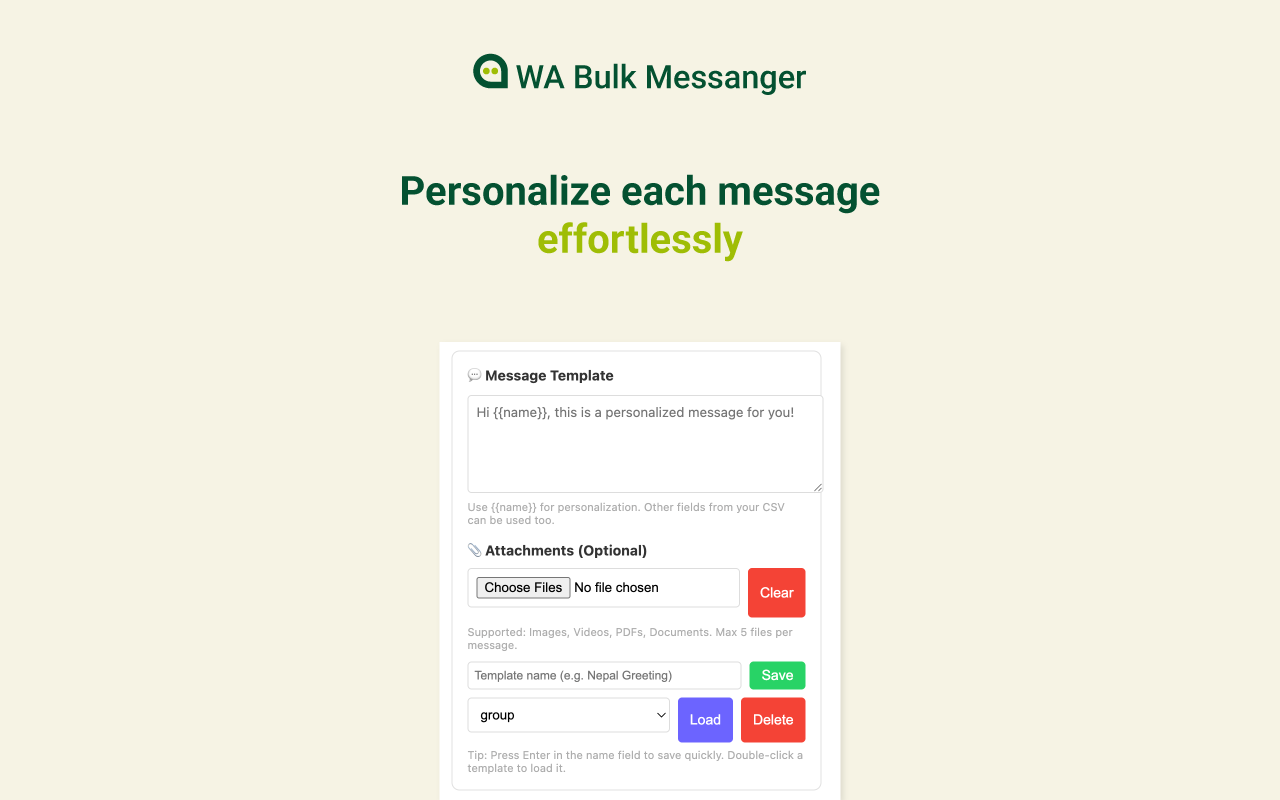 WhatsApp Bulk Messanger - Screenshot 4 showing product features and functionality
