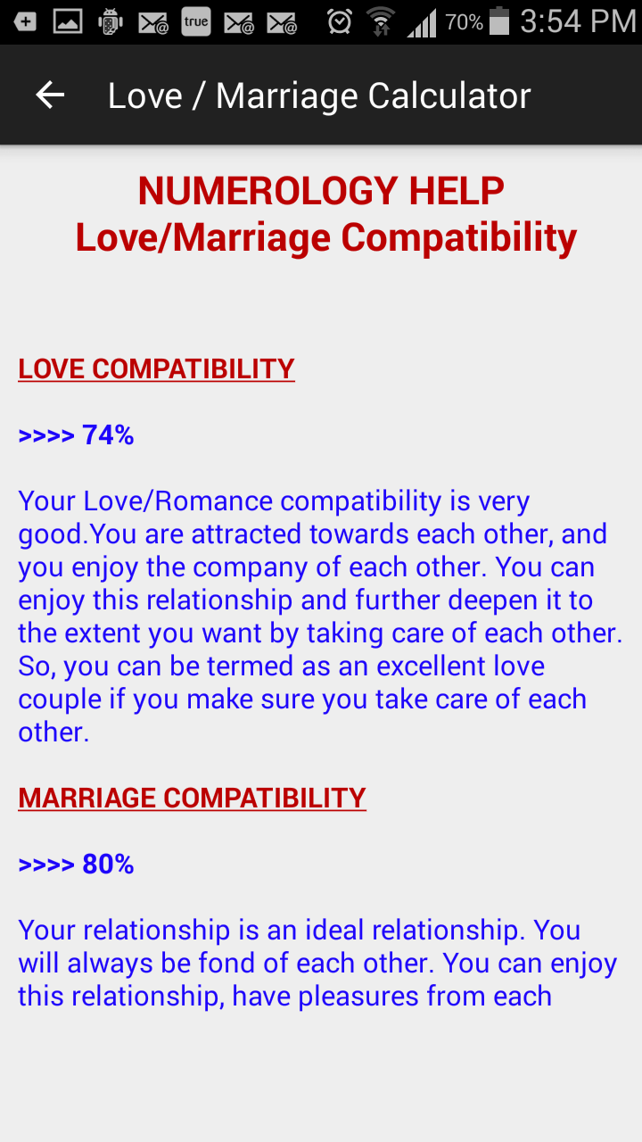 Love-Marriage-Luck Calculator gallery image