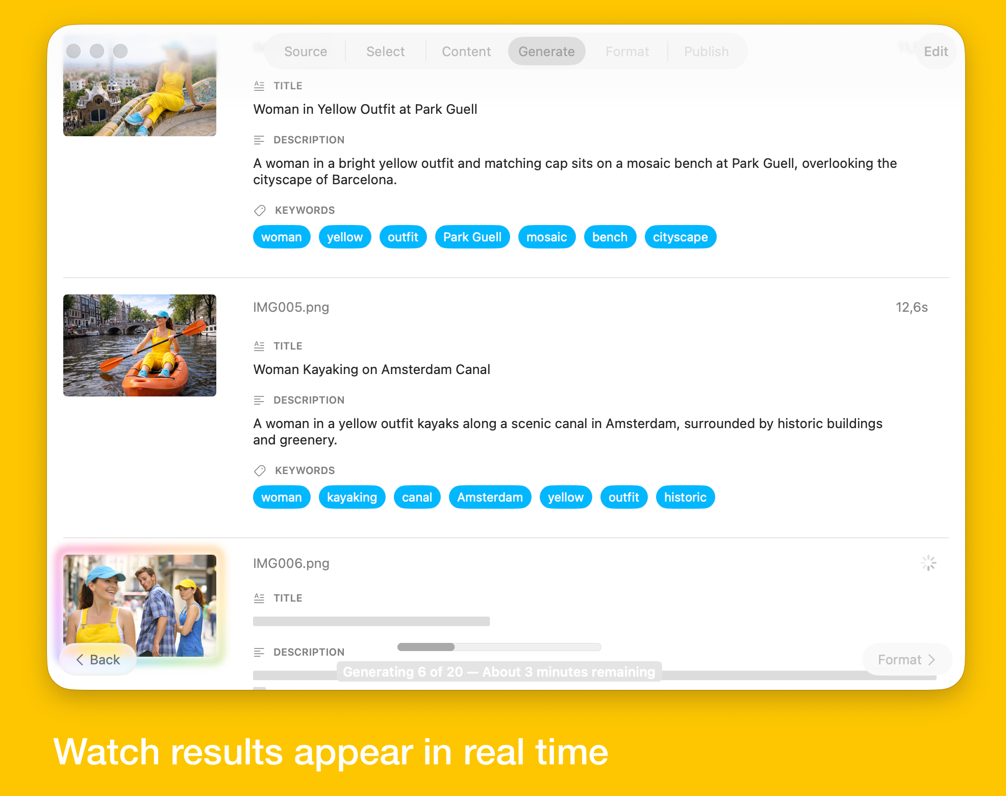 VisionTagger - Screenshot 4 showing product features and functionality