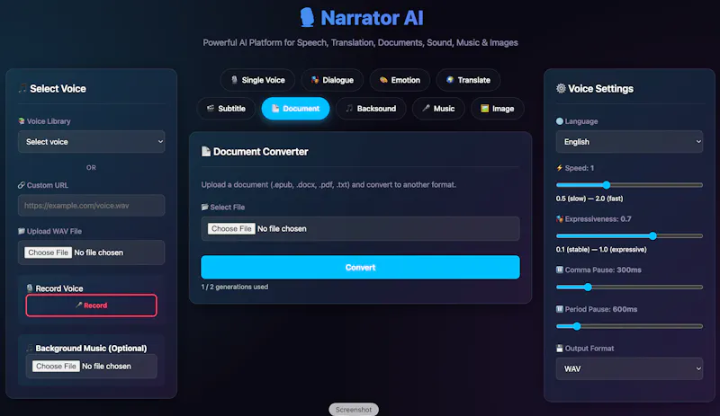 Narator AI screenshot 1