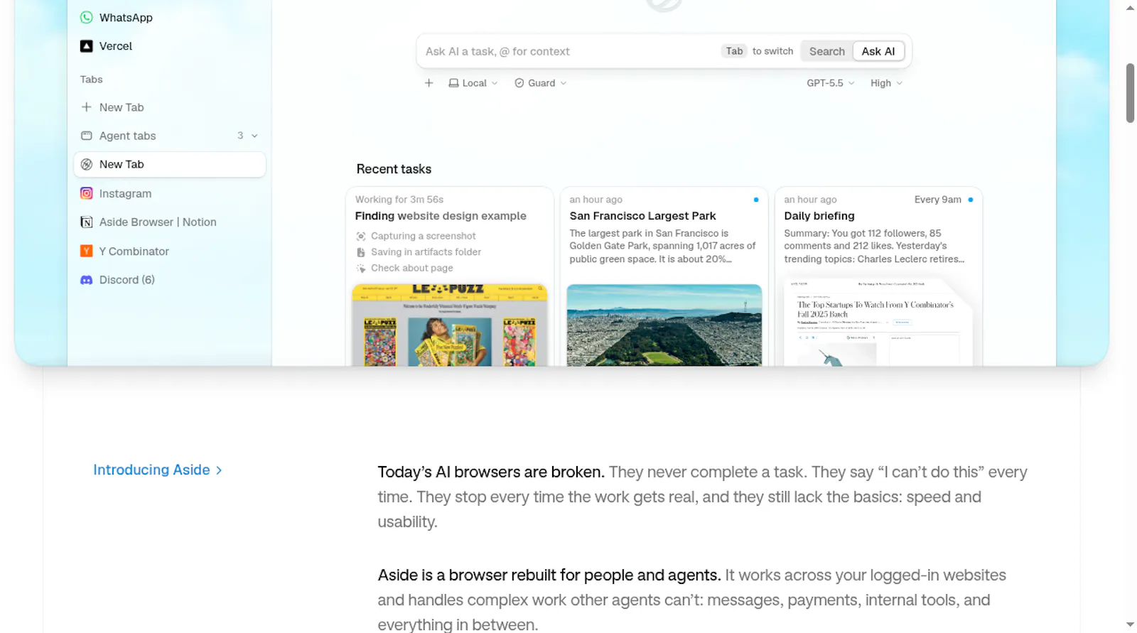 Aside screenshot 3